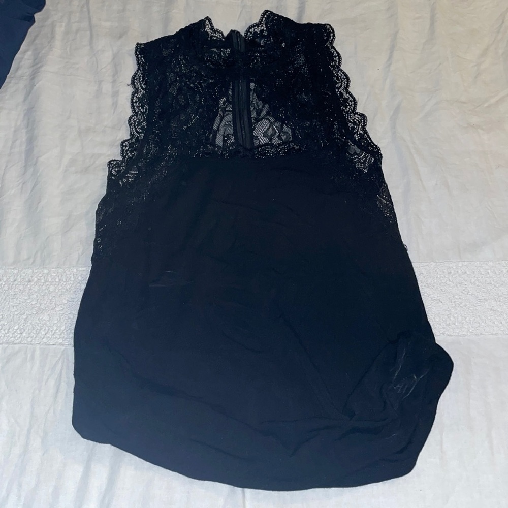 Lace Mock halter tank top